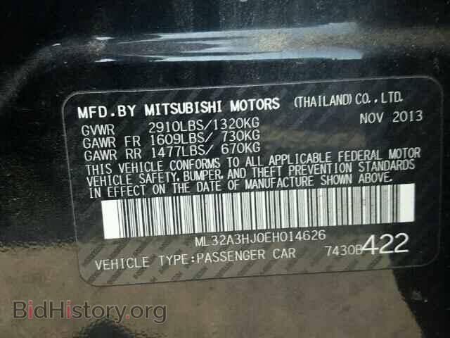 2014 MITSUBISHI MIRAGE - VIN: ML32A3HJ0EH014626 - Фото 10
