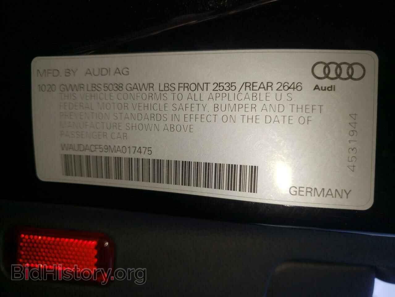 2021 AUDI A5 - VIN: WAUDACF59MA017475 - Photo 10