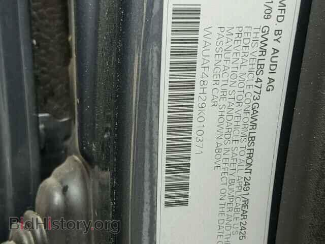 2009 AUDI A4 - VIN: WAUAF48H29K010371 - Фото 10