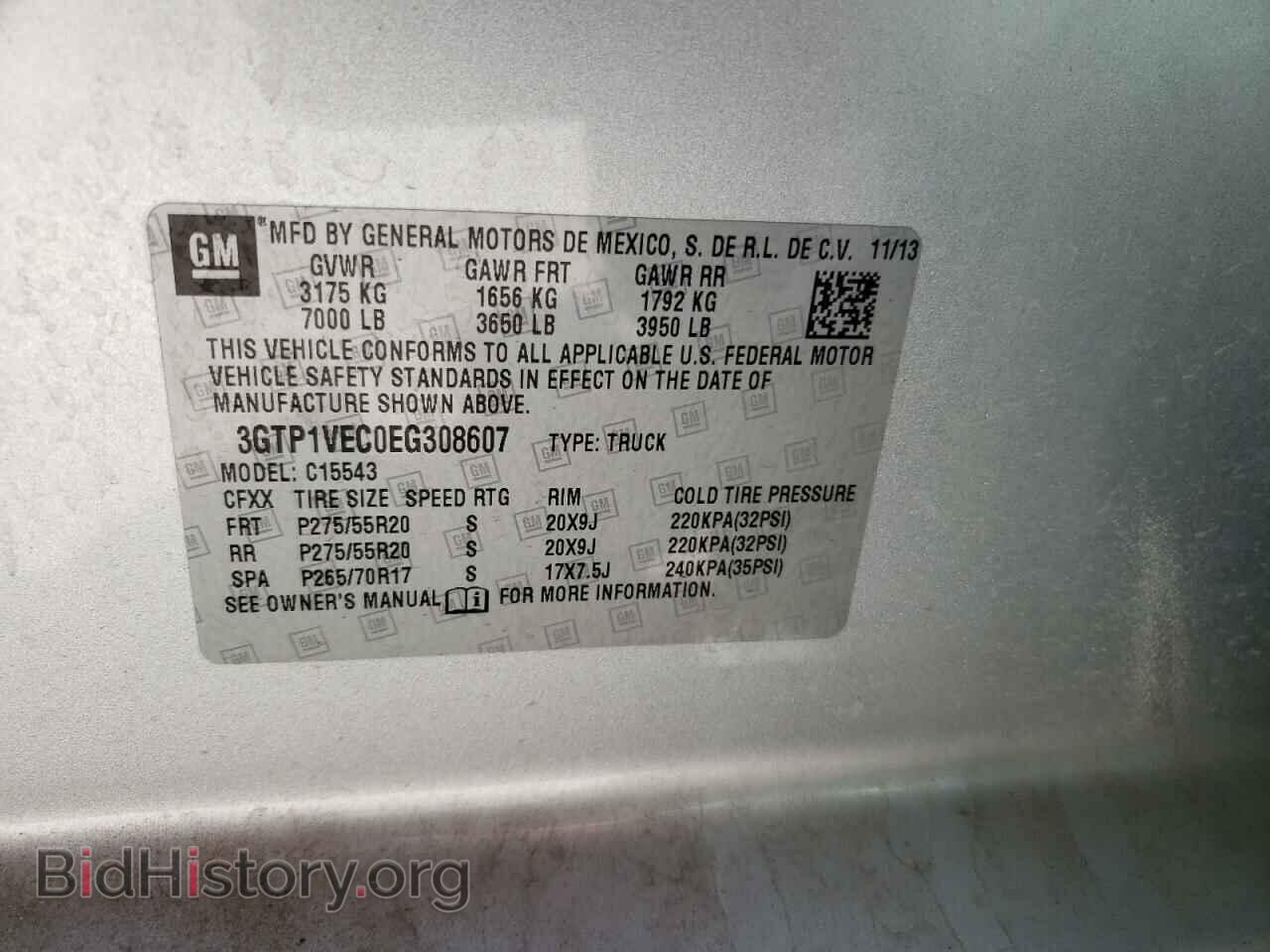 2014 GMC SIERRA - VIN: 3GTP1VEC0EG308607 - Photo 10