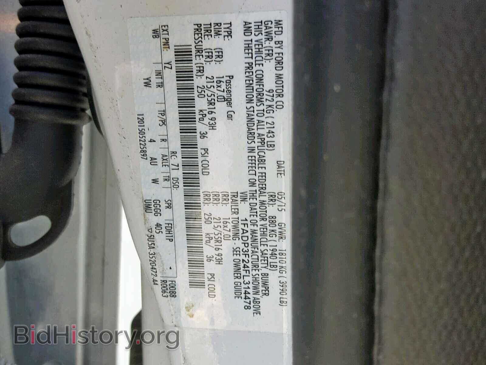 2015 FORD FOCUS SE - VIN: 1FADP3F24FL314478 - Фото 10