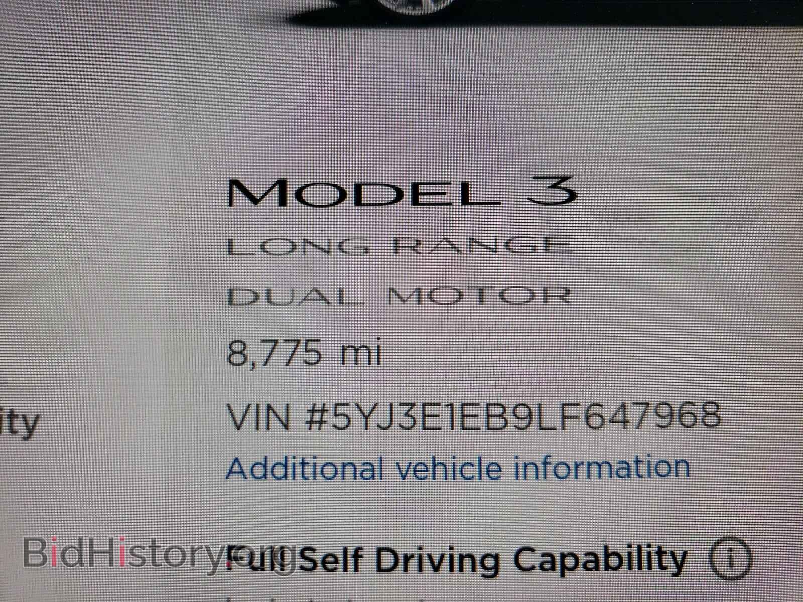 2020 TESLA MODEL 3 - VIN: 5YJ3E1EB9LF647968 - Photo 8