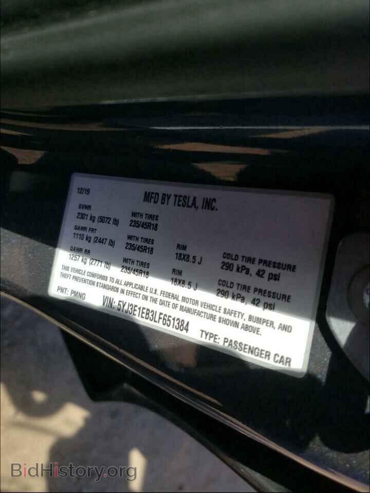 2020 TESLA MODEL 3 - VIN: 5YJ3E1EB3LF651384 - Photo 10