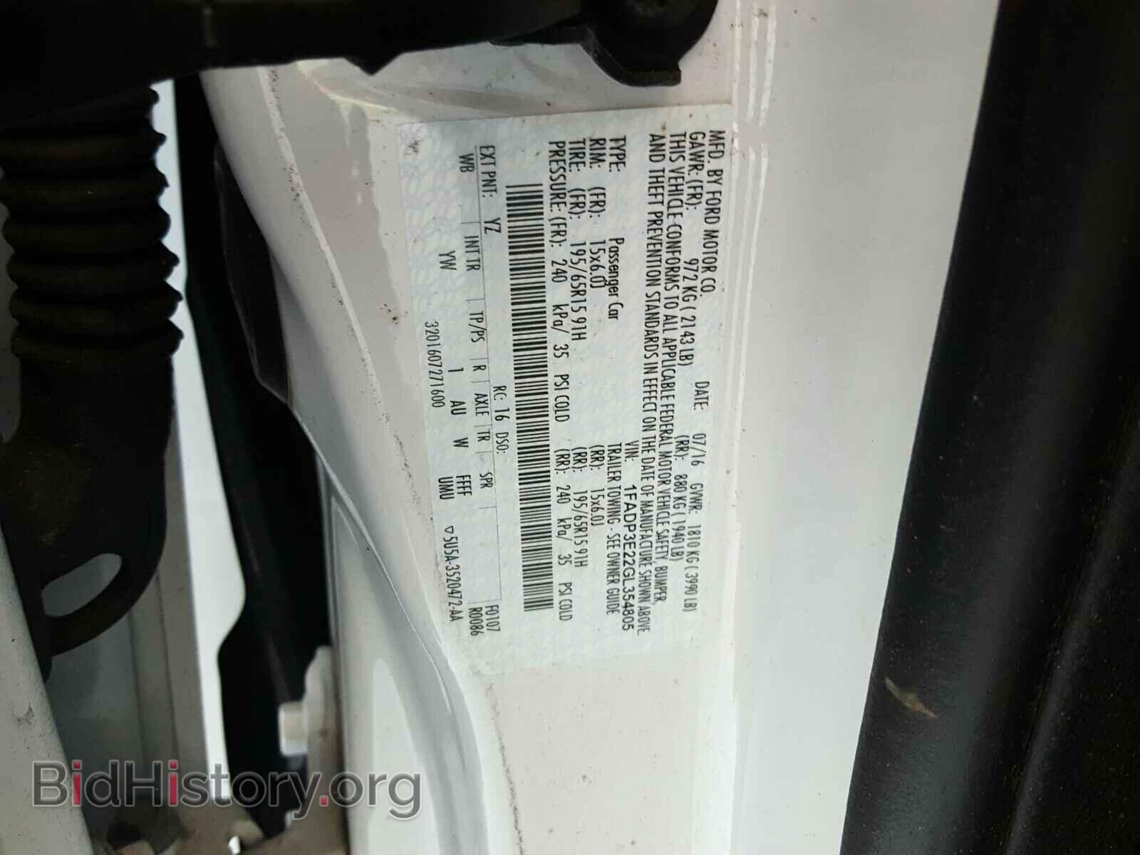 2016 FORD FOCUS - VIN: 1FADP3E22GL354805 - Photo 10