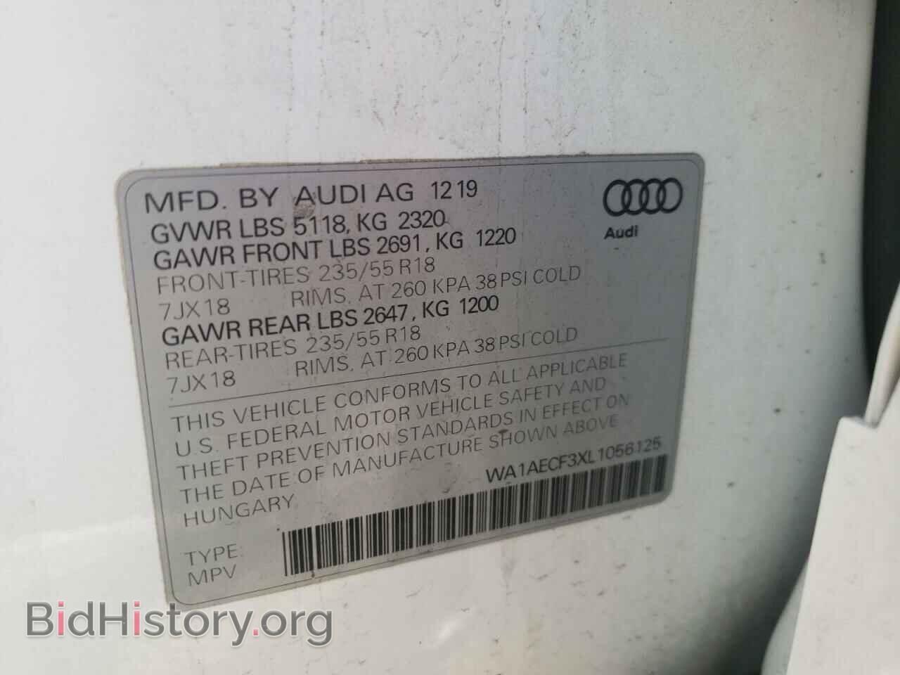 2020 AUDI Q3 - VIN: WA1AECF3XL1056125 - Фото 10