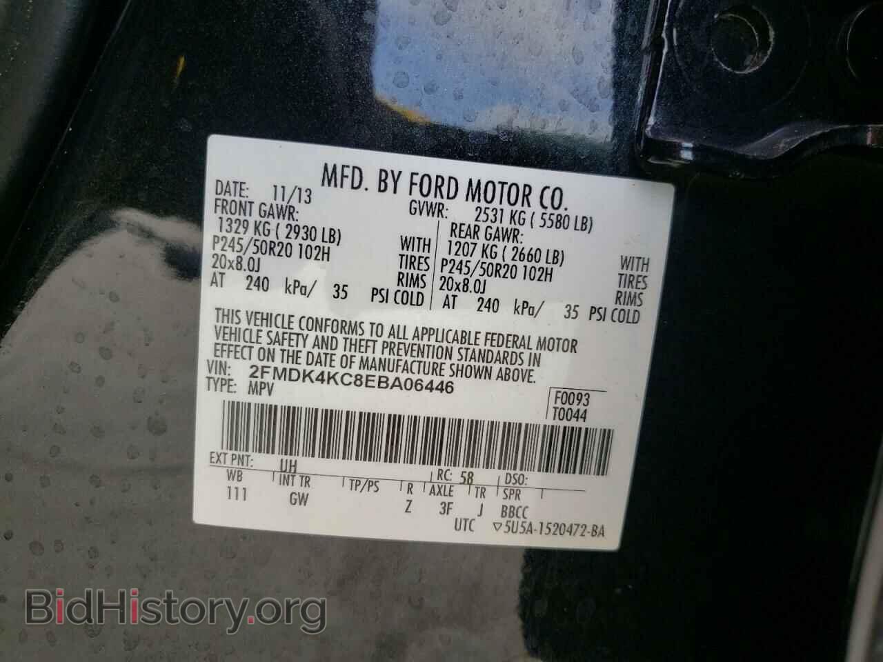 2014 FORD EDGE - VIN: 2FMDK4KC8EBA06446 - Photo 10