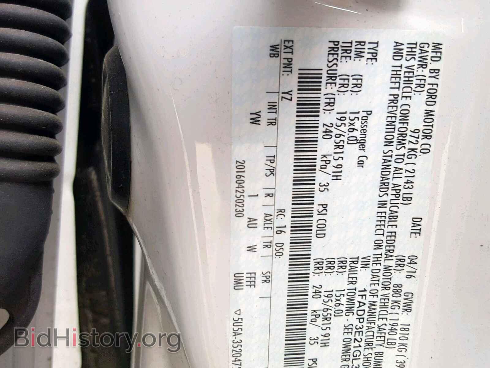 2016 FORD FOCUS - VIN: 1FADP3E21GL325666 - Photo 10