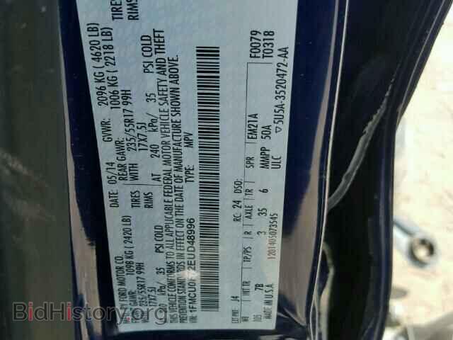 2014 FORD ESCAPE - VIN: 1FMCU0F72EUD48996 - Photo 10