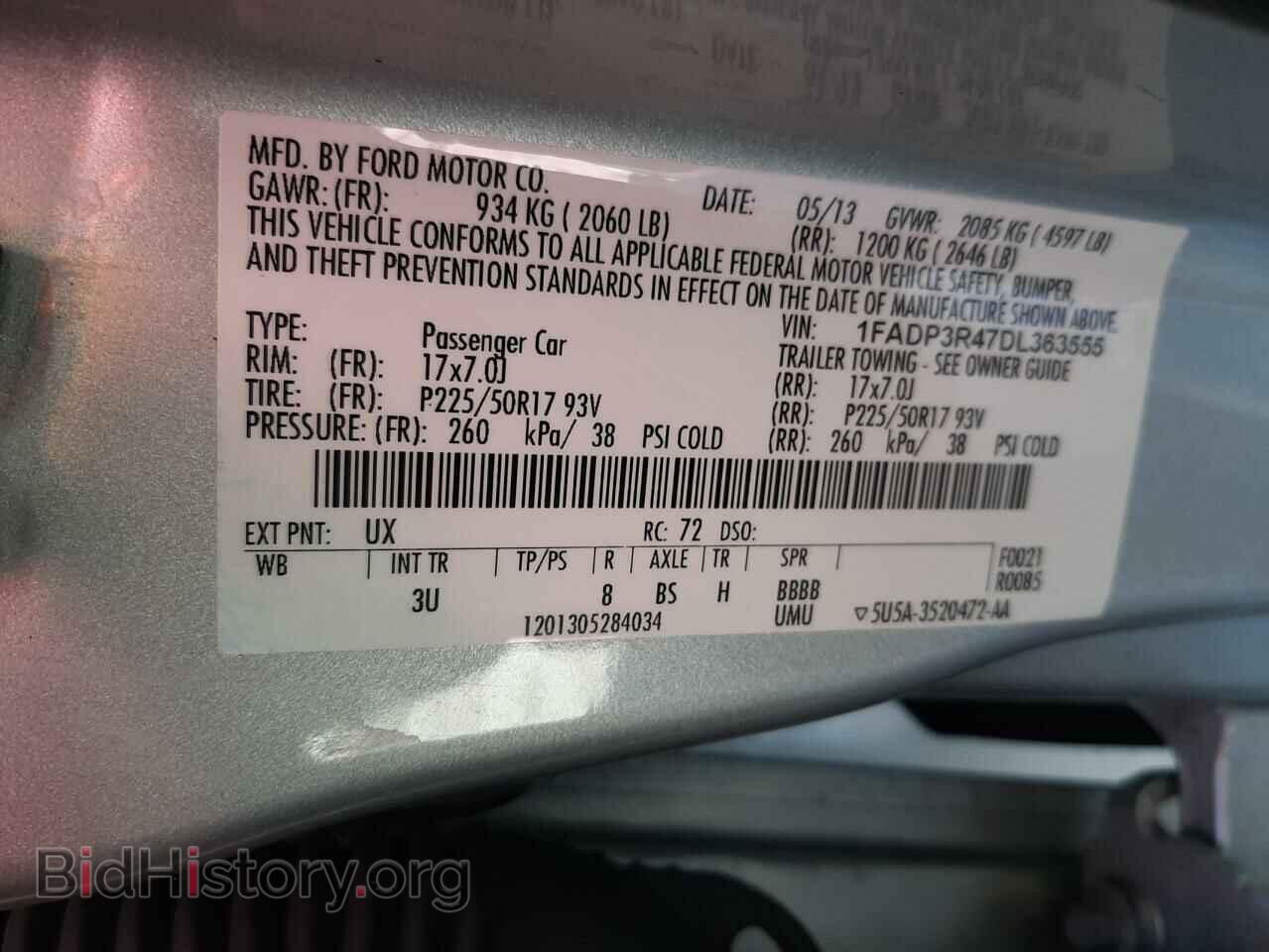 2013 FORD FOCUS - VIN: 1FADP3R47DL363555 - Фото 10