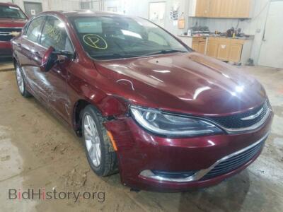 2015 Chrysler 200 200 Limite, темно-бордовый — VIN 1C3CCCAB3FN608066, Copart
