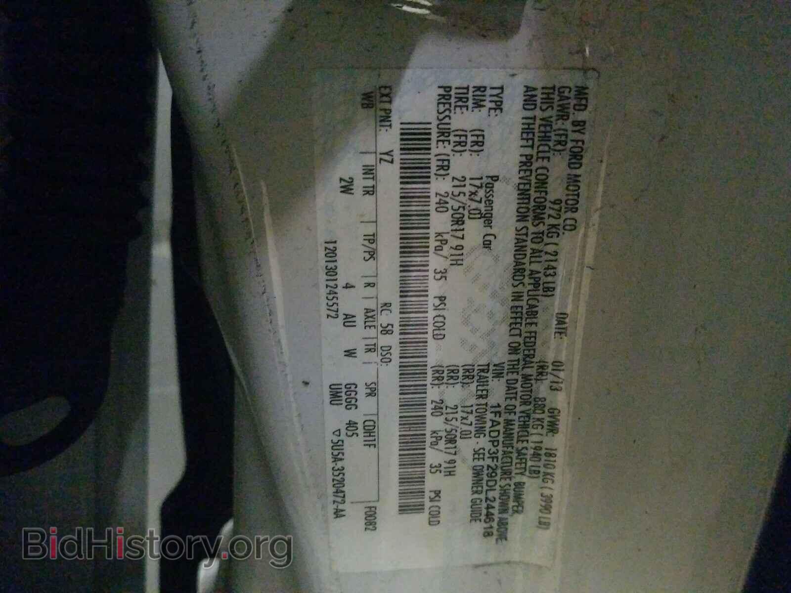 2013 FORD FOCUS - VIN: 1FADP3F29DL244618 - Фото 10