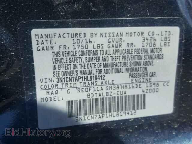 2017 NISSAN VERSA - VIN: 3N1CN7AP1HL819412 - Photo 10