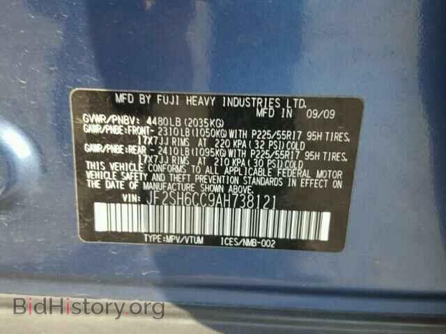 2010 SUBARU FORESTER - VIN: JF2SH6CC9AH738121 - Photo 10
