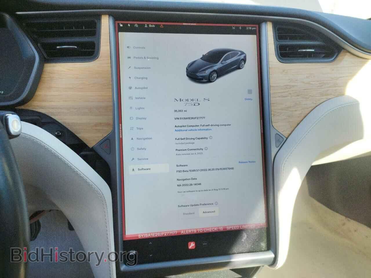 2018 TESLA MODEL S - VIN: 5YJSA1E26JF277177 - Photo 9