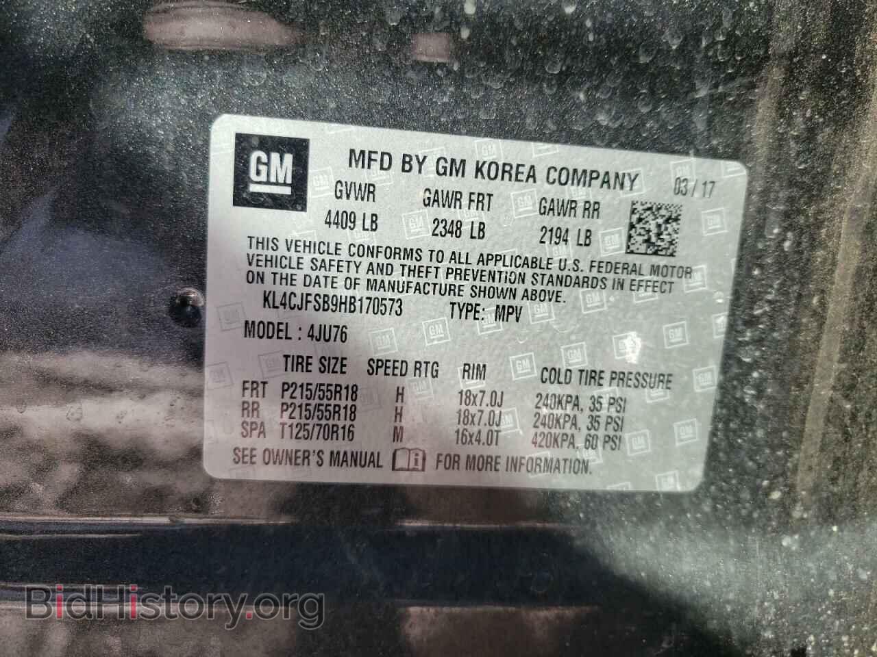 2017 BUICK ENCORE - VIN: KL4CJFSB9HB170573 - Photo 10