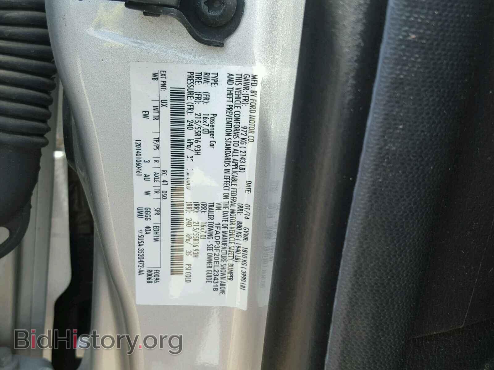 2014 FORD FOCUS SE - VIN: 1FADP3F20EL234318 - Фото 10