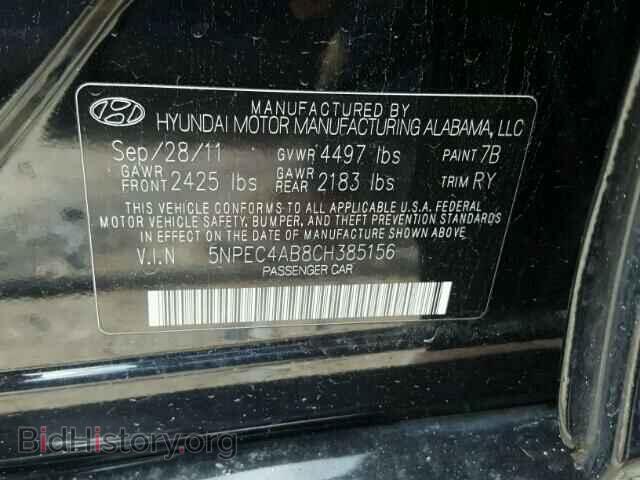 2012 HYUNDAI SONATA - VIN: 5NPEC4AB8CH385156 - Фото 10