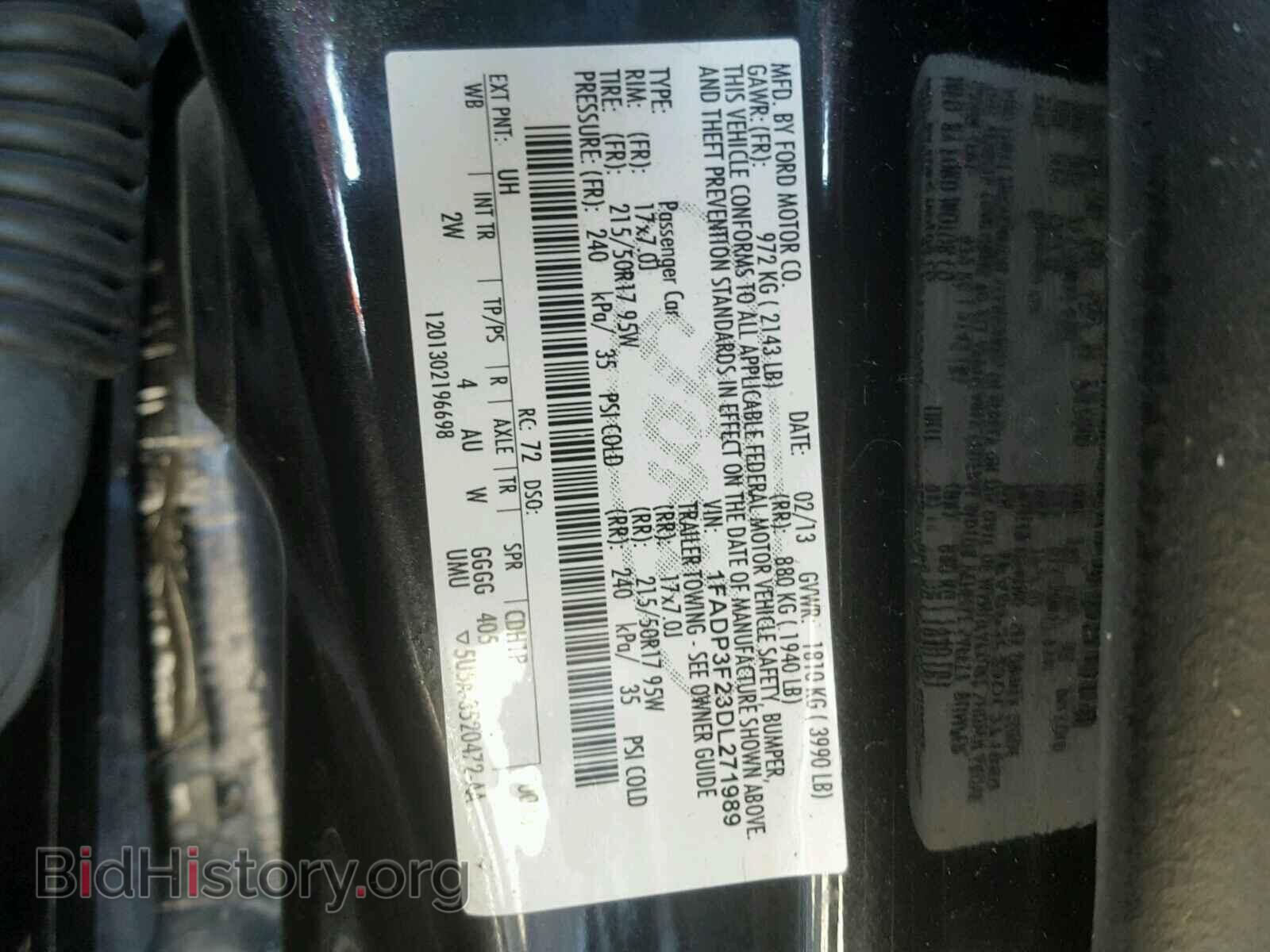 2013 FORD FOCUS - VIN: 1FADP3F23DL271989 - Photo 10