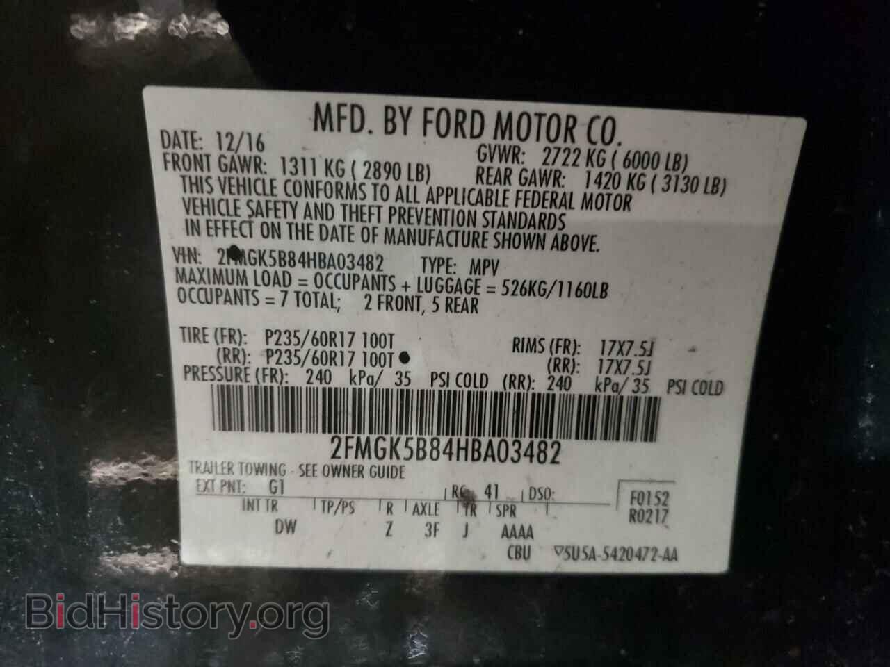 2017 FORD FLEX - VIN: 2FMGK5B84HBA03482 - Photo 14