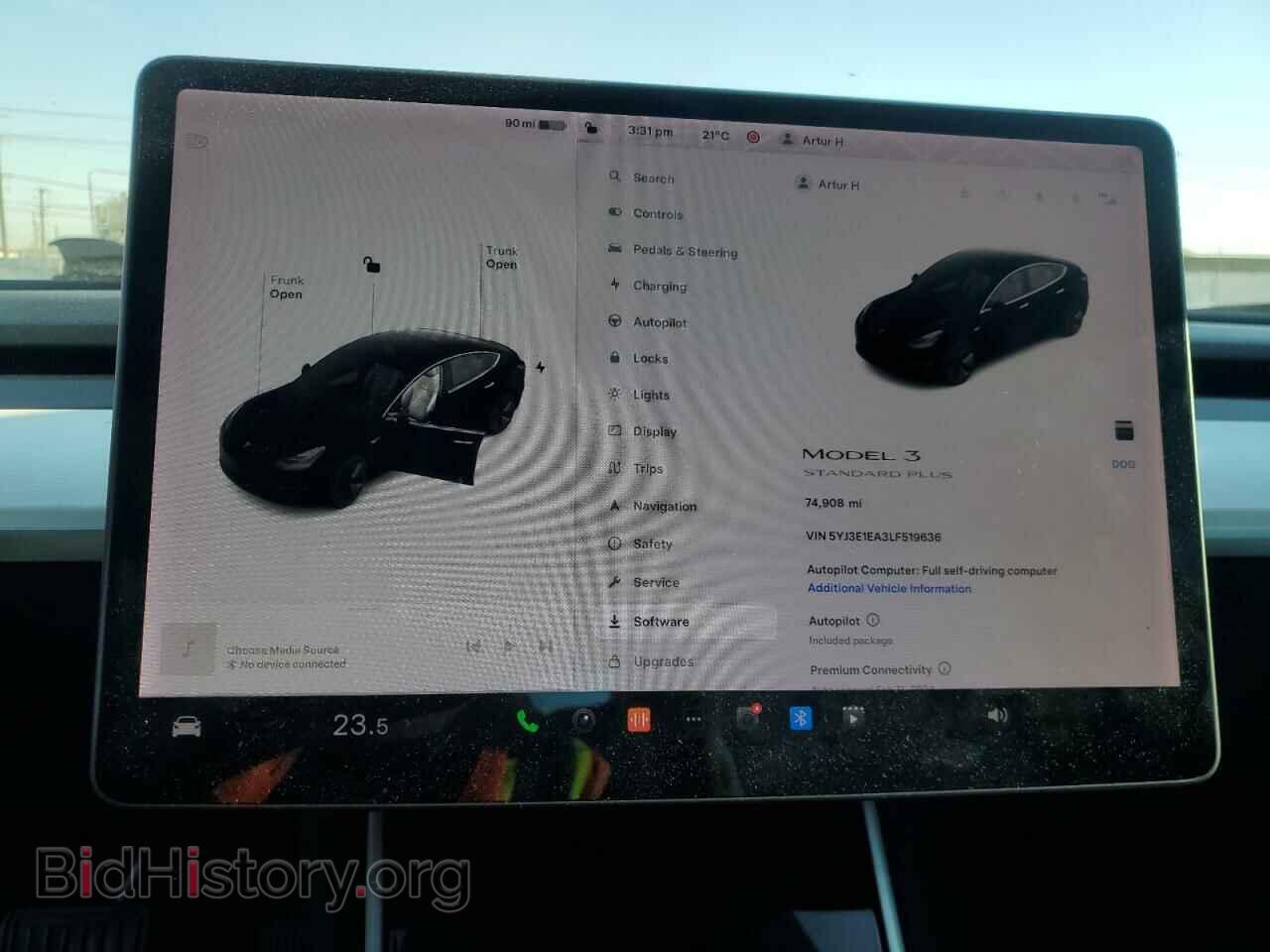 2020 TESLA MODEL 3 - VIN: 5YJ3E1EA3LF519636 - Фото 9