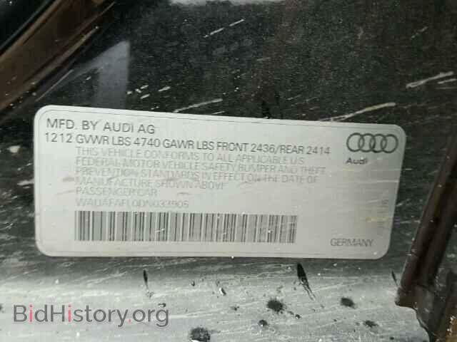 2013 AUDI A4 - VIN: WAUAFAFL0DN033905 - Фото 10