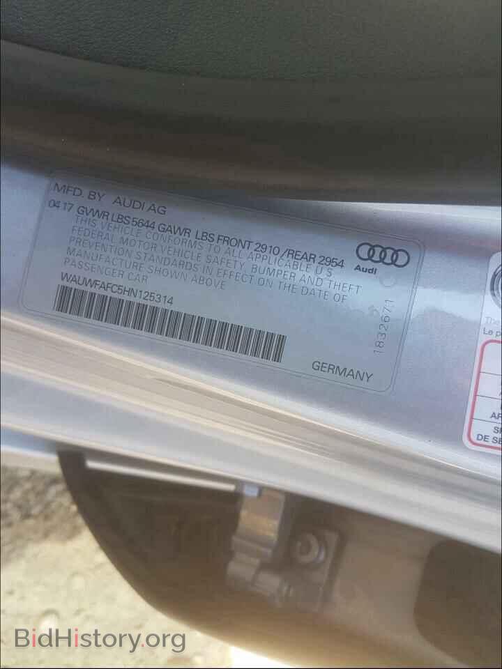 2017 AUDI S7/RS7 - VIN: WAUWFAFC5HN125314 - Фото 10