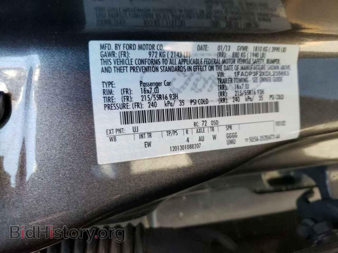 2013 FORD FOCUS - VIN: 1FADP3F2XDL235653 - Фото 10