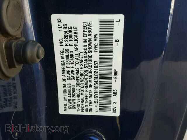 2003 HONDA ELEMENT - VIN: 5J6YH18543L021657 - Photo 10