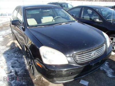 2007 Kia OPTIMA Optima LX/, черный — VIN KNAGE123375131723, Copart