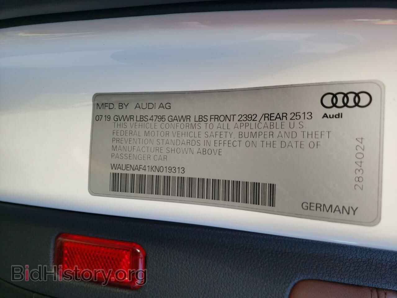 2019 AUDI A4 - VIN: WAUENAF41KN019313 - Фото 10