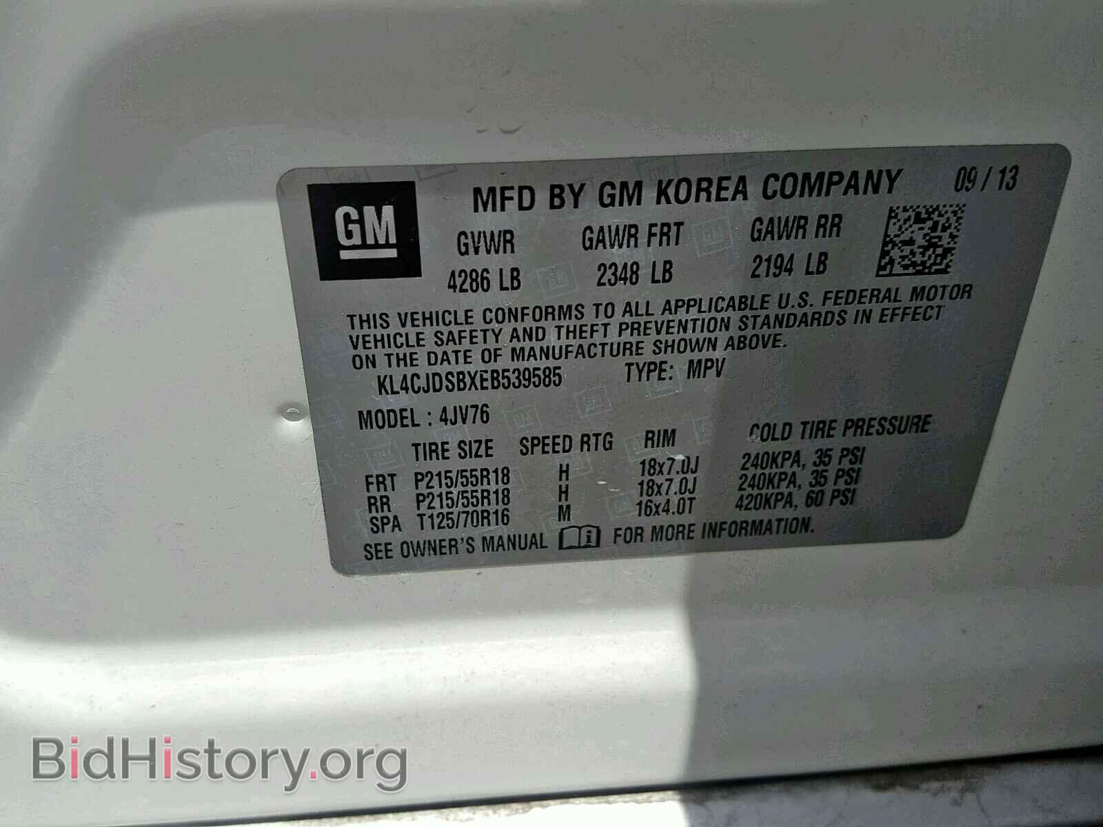 2014 BUICK ENCORE PRE - VIN: KL4CJDSBXEB539585 - Photo 10