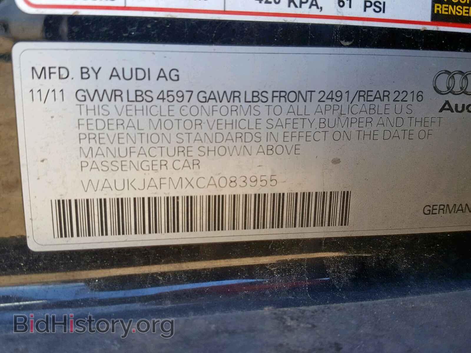 2012 AUDI A3 - VIN: WAUKJAFMXCA083955 - Фото 10