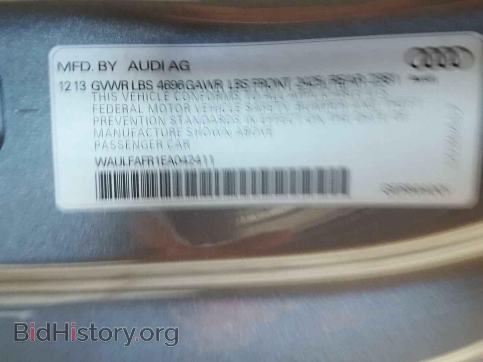 2014 AUDI A5 - VIN: WAULFAFR1EA042411 - Фото 10