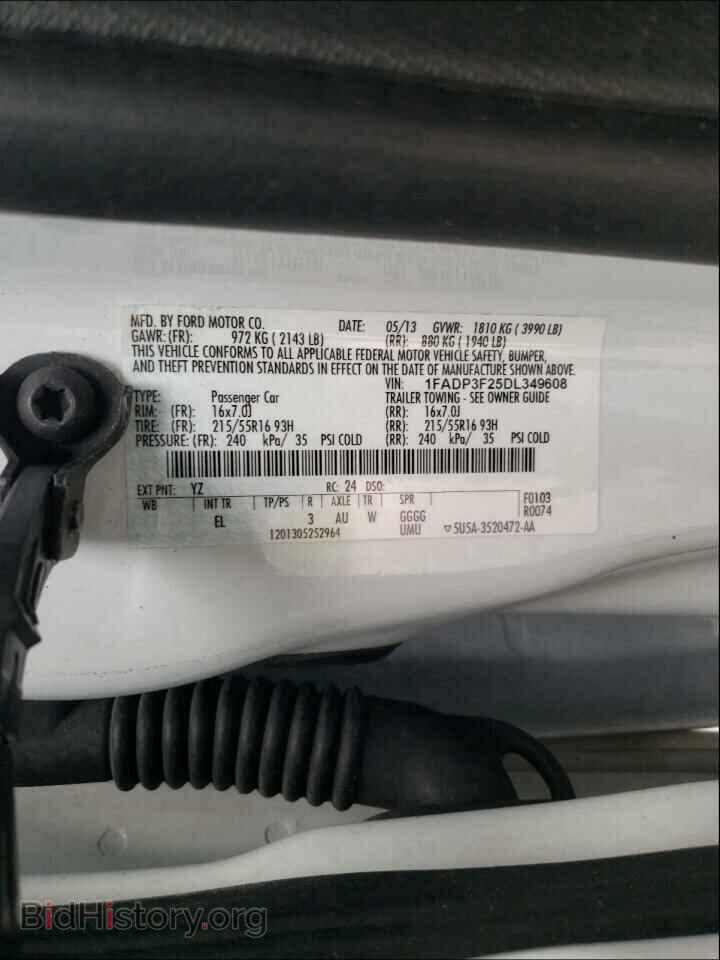 2013 FORD FOCUS - VIN: 1FADP3F25DL349608 - Фото 10