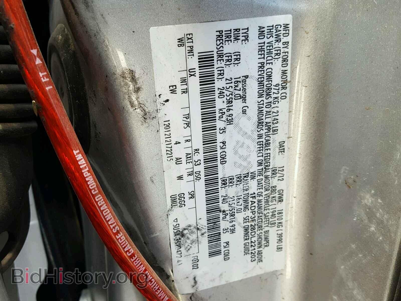 2013 FORD FOCUS - VIN: 1FADP3F28DL221203 - Фото 10