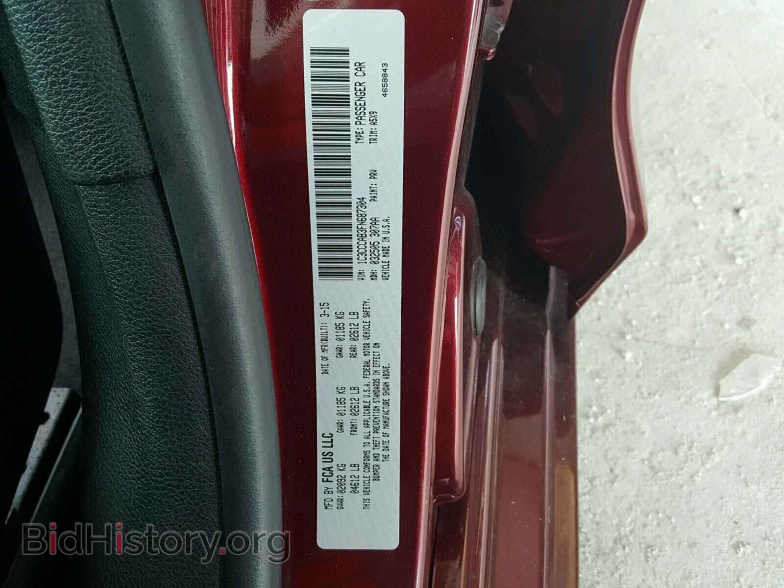 2015 CHRYSLER 200 - VIN: 1C3CCCAB3FN687304 - Photo 10