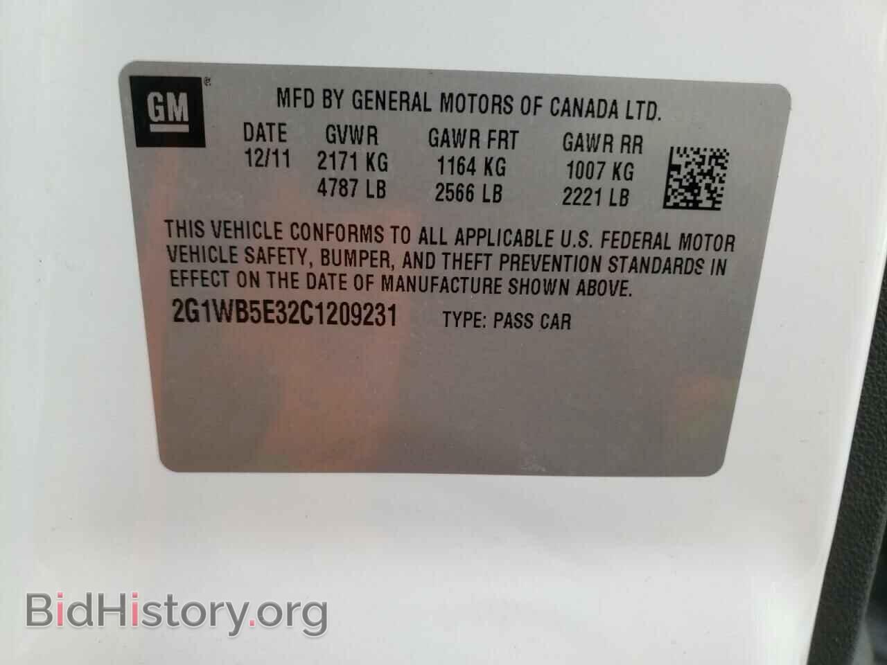 2012 CHEVROLET IMPALA - VIN: 2G1WB5E32C1209231 - Фото 10