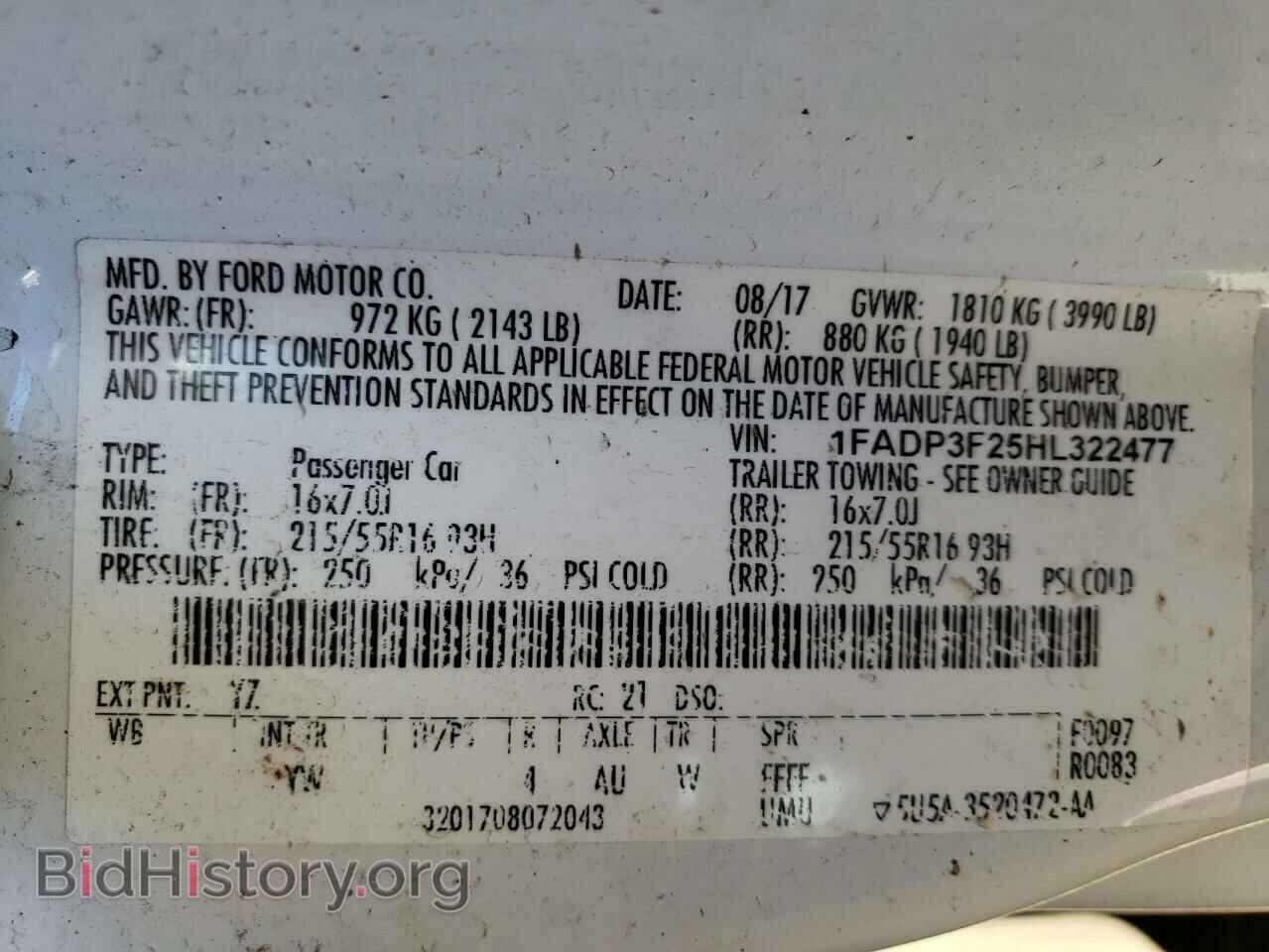 2017 FORD FOCUS - VIN: 1FADP3F25HL322477 - Фото 13