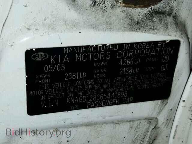 2006 KIA OPTIMA - VIN: KNAGD128365441898 - Фото 10