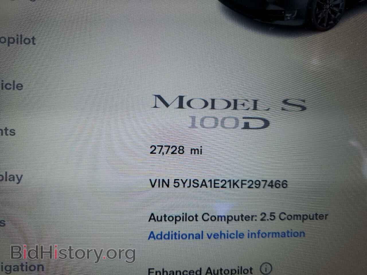 2019 TESLA MODEL S - VIN: 5YJSA1E21KF297466 - Фото 9