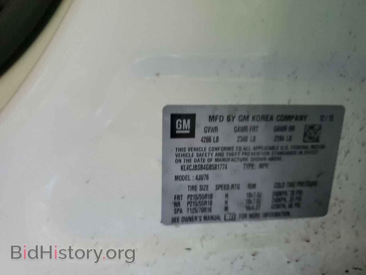 2016 BUICK ENCORE - VIN: KL4CJBSB4GB581774 - Photo 13