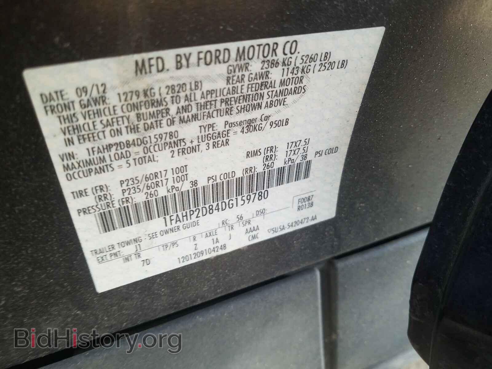 2013 FORD TAURUS - VIN: 1FAHP2D84DG159780 - Photo 10