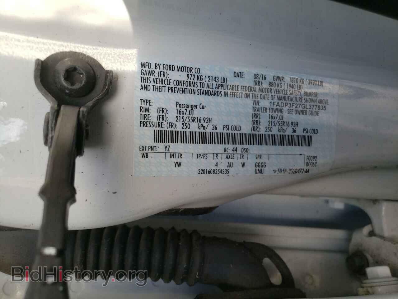 2016 FORD FOCUS - VIN: 1FADP3F27GL377835 - Фото 10