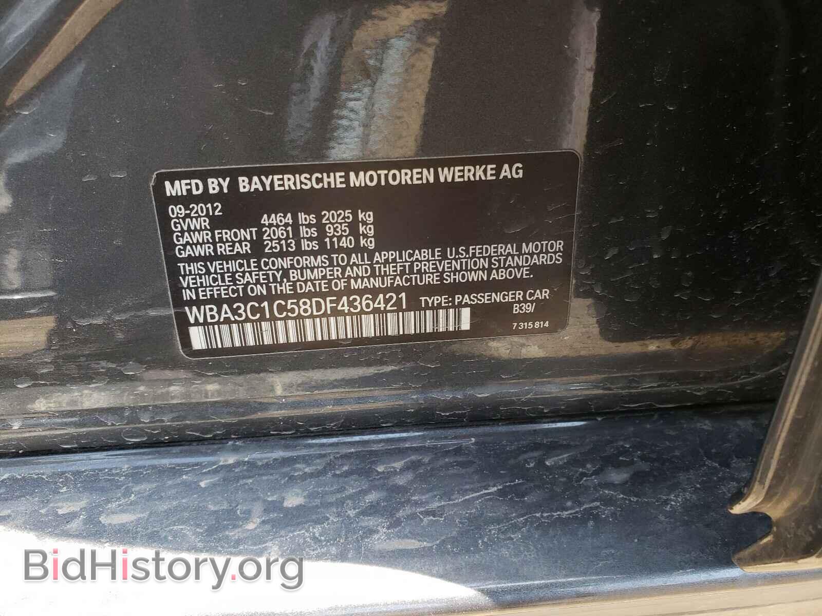 2013 BMW 3 SERIES - VIN: WBA3C1C58DF436421 - Photo 10
