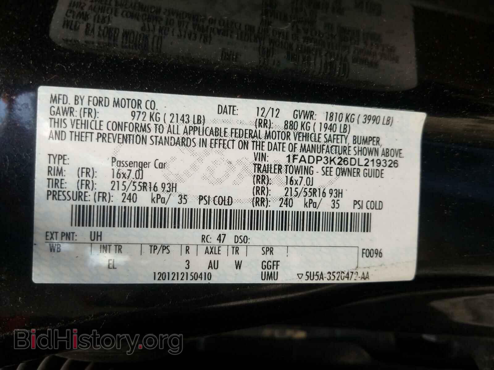 2013 FORD FOCUS - VIN: 1FADP3K26DL219326 - Photo 10