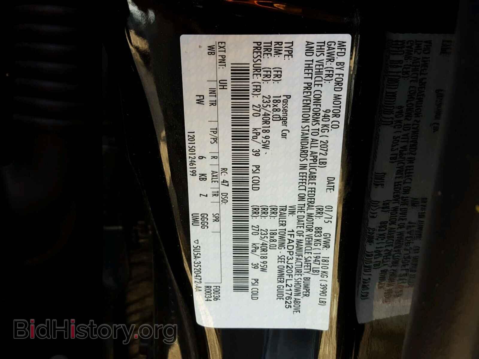 2015 FORD FOCUS - VIN: 1FADP3J20FL217625 - Фото 10