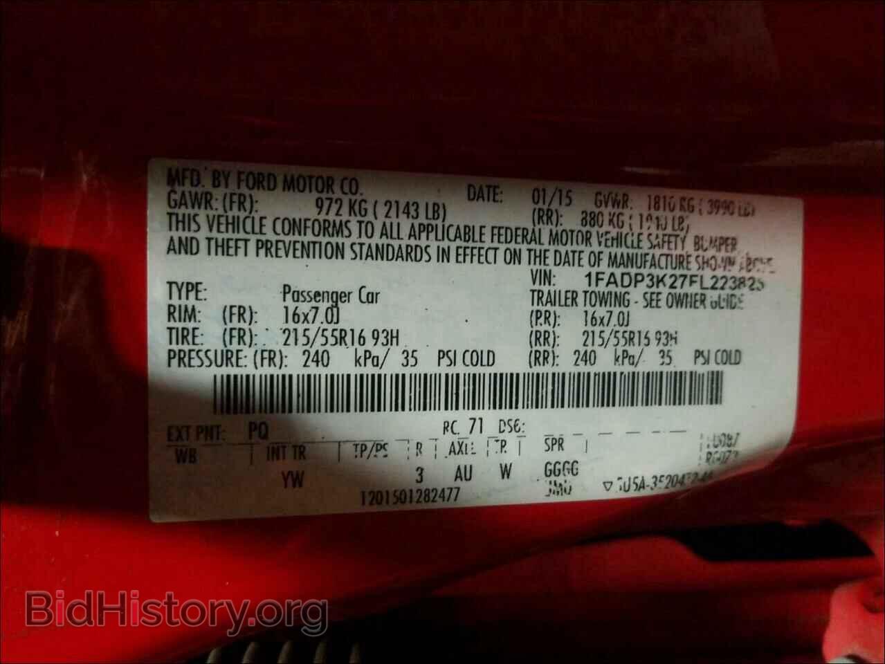 2015 FORD FOCUS - VIN: 1FADP3K27FL223825 - Фото 10