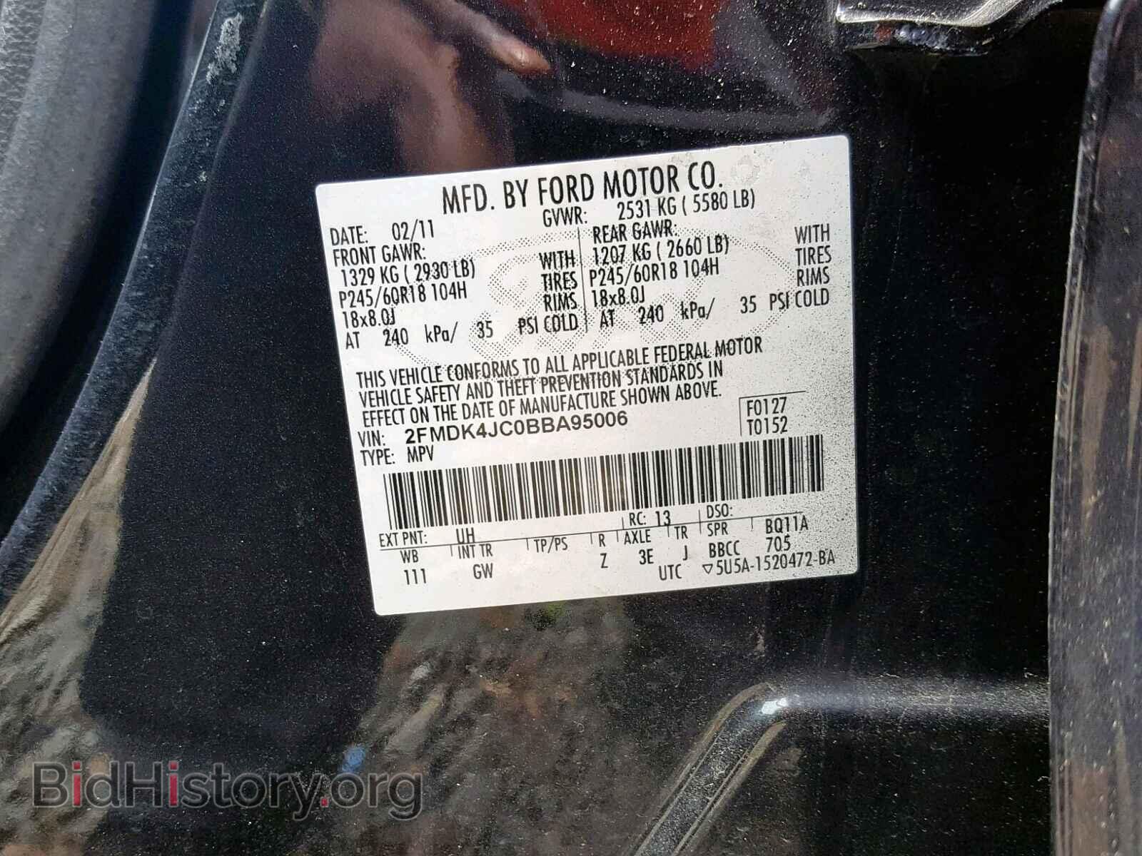 2011 FORD EDGE SEL - VIN: 2FMDK4JC0BBA95006 - Фото 10