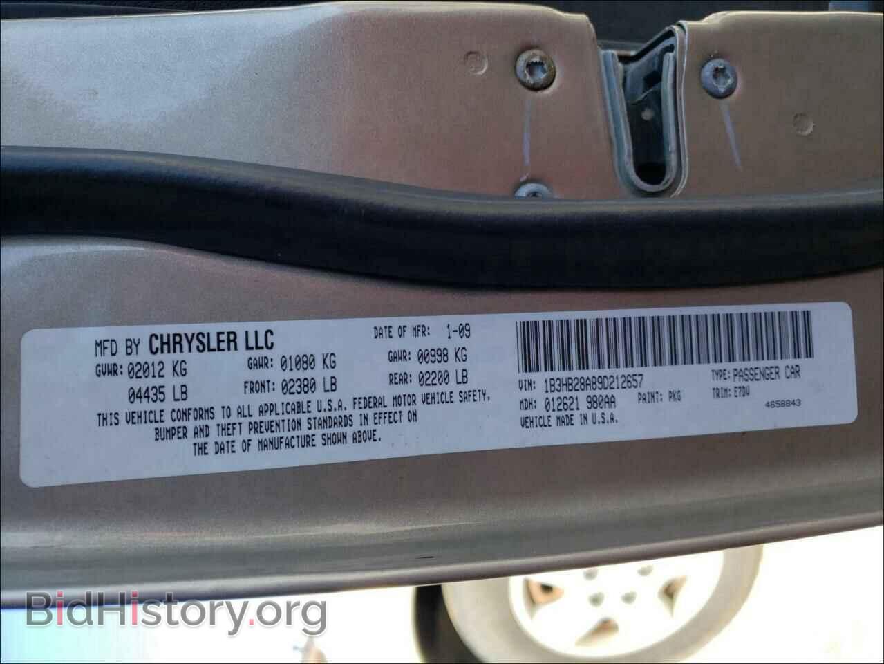 2009 DODGE CALIBER - VIN: 1B3HB28A89D212657 - Фото 10