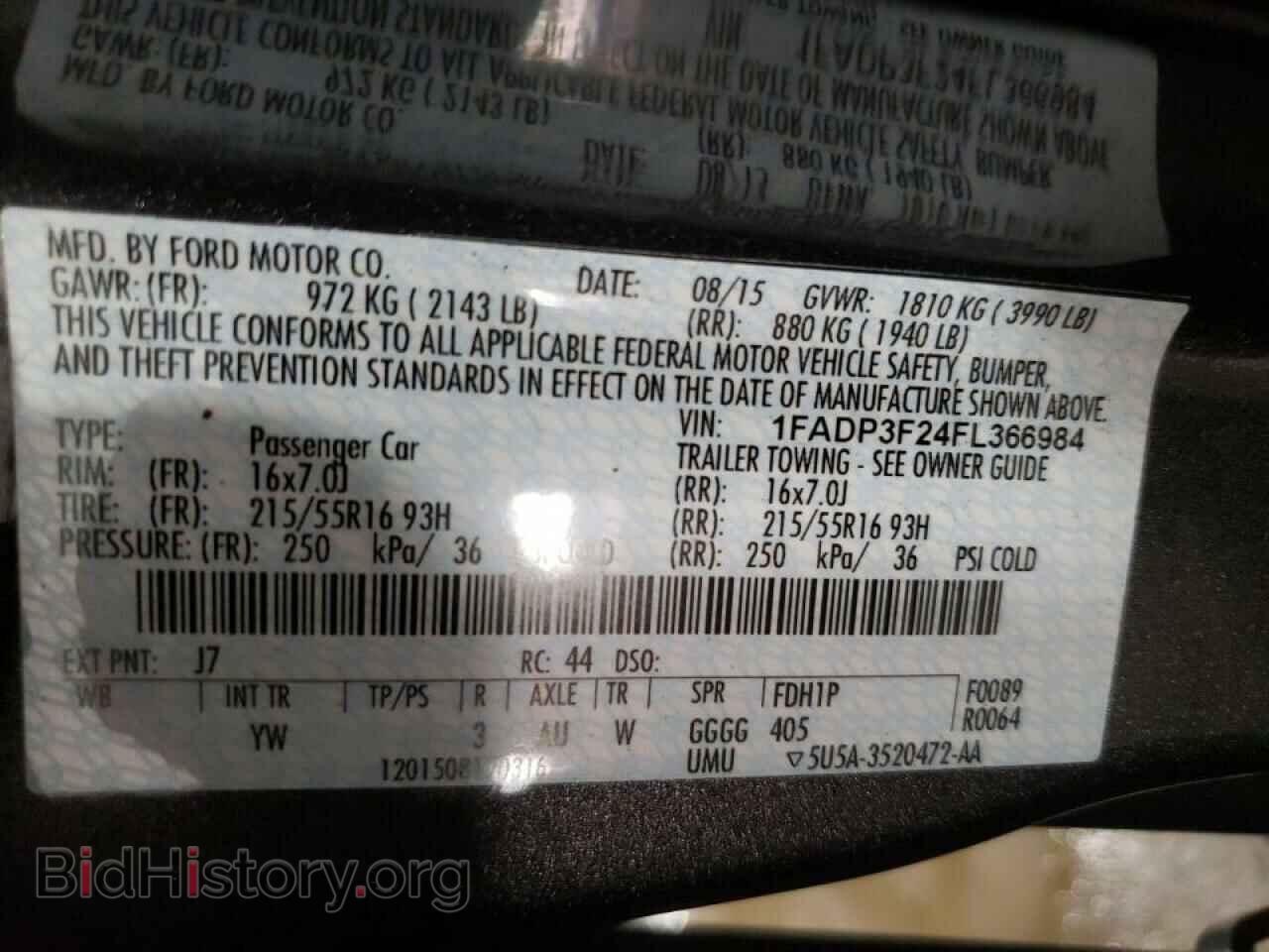 2015 FORD FOCUS - VIN: 1FADP3F24FL366984 - Photo 10